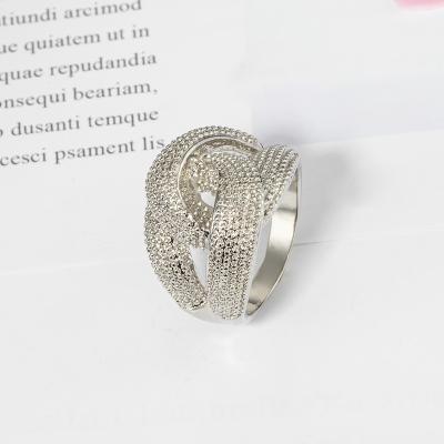 China JH Design Rings 22K Pure Brass Silver Plated Rings High Quality FASHIONABLE Luxury Woman Jewelry Rings for sale