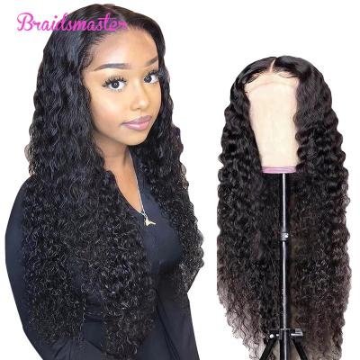 China Hot 2021 Water Wave Beauty Water Wave Wig 4x4 Closure Wigs Hair Lace Front Brazilian Virgin Hair Wigs for sale