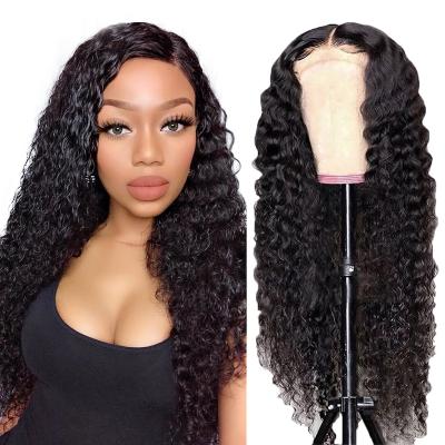 China Cheap Deep Wave Brazilian Virgin Hair Lace Front Wigs Transparent Human Hair Human Hair for sale