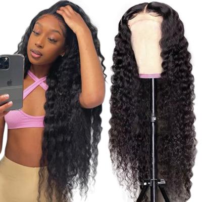 China Transparent Swiss Lace Front Indian Human Hair Hd Wave Virgin Cheap Natural Curly Lace Frontal Wigs for sale