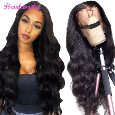 China Hot Selling Virgin Human Hair Lace Wigs Deep Front Closure Body Wave Full Wave Brazilian Cuticle Cuticle Aligned Lace Closure Hair Wig for sale