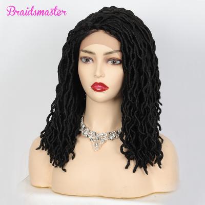 China Top Quality 18inch Full Lace Wig Faux Curly Goddess Faux Locs Hair Crochet Hair Extensions for sale