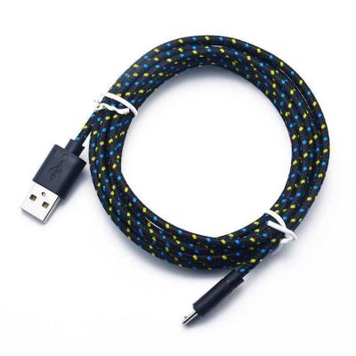 China 10 Colors Classic Nylon Braided Fill Cable 10 Colors 1m 2m 3m Micro USB Cable USB C Cable for sale