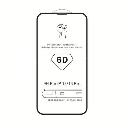 China 6D 0.33mm High Transparent Silk Screen 6D 0.33mm Anti-scratch Tempered Glass 9H Anti-oil Screen Protector For iPhone 13 Pro Max for sale