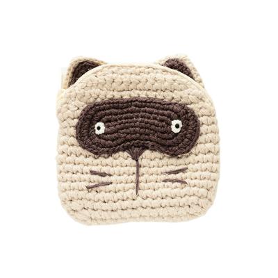 China Handy Mini Cartoon Yarn Handmade Crochet Zipper Coin Purse Amigurumi Knit for sale