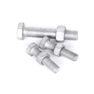 China Fastener Grade 8.8 Hot Dip Galvanizing Construction Bolt And Nuts for sale