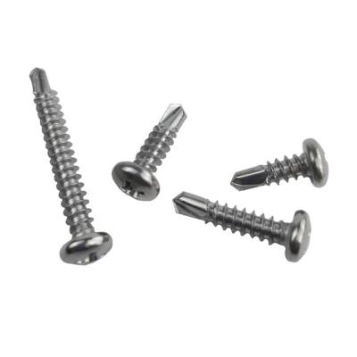 China Cover Pan SS Screws M4.2 M4.8 304/316/410 Stainless Steel Phillips Pan Head Self Drilling Screw for sale