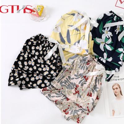 China Pattern Women Lightweight QUICK DRY Floral Print Sweat-absorbing Pajama Pants for sale