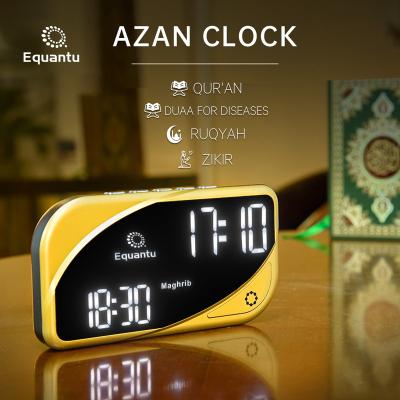 China Islamic radio Equantu gift quran speaker APP control quran player al harameen the azan alarm clock for sale