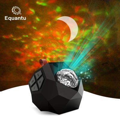 China Modern Colorful Starry Galaxy Projector Equantu Star Moon Lamp Projector Baby Night Romantic Starry Light Projector for sale