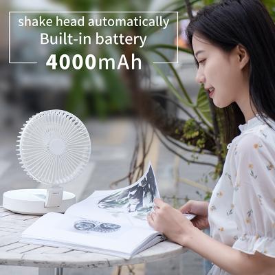 China Night Light Desk USB Charging Dormitory Small Electric Fan Folding Rotating Telescopic Fan Mini Mute Portable Fan Desk for sale