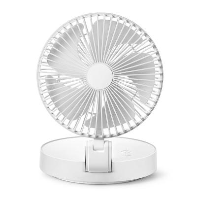 China Night Light USB Desk Fan Small Rechargeable Folding Tower Light Fan Can Fit Outdoor Sports Shaking Head Fan for sale