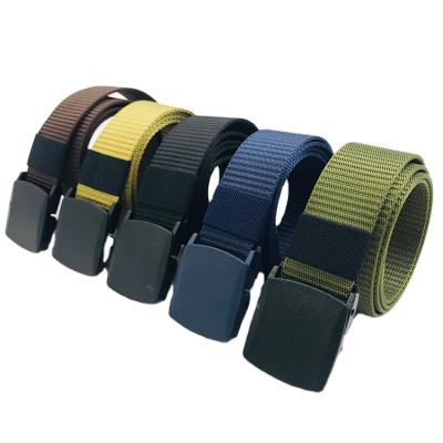 China Fashion Adjustable Canvas Belt Logo Mens Out Sport Webbing Custom Made Cloth Jeans Belt for sale