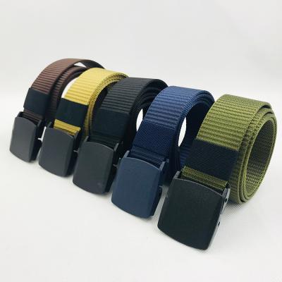 China Wholesale Fashion Custom Belt Outdoor Mens Buckle Canvas Belt Fabric Webbing Automatic Belts for sale