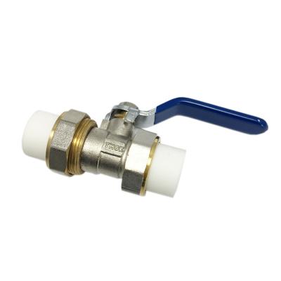 China Hot Cast Forged Mini Ball Valve PPR Brass End Corrosion Resistant Connect Valve Water Pipe Fittings for sale