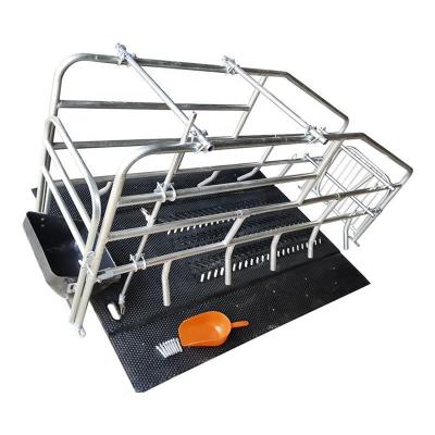 China Livestock Farm Hog Cage Farm Equipment Hot Galvanized Pig Gestation Stall With Sow Crate Farrowing Limit Setting Bar for sale