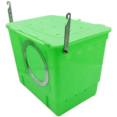 China Bunny Light Green Color Rabbit Trash Birthing Baby Box The Large Hanging On The Rabbit Cage Kitten Box For The Rabbit House for sale