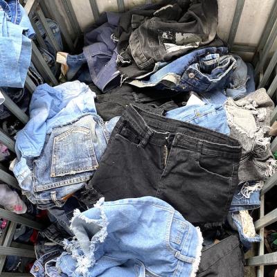 China fashion mixed design used denim jean shorts used clothing clothes for sale in china for sale