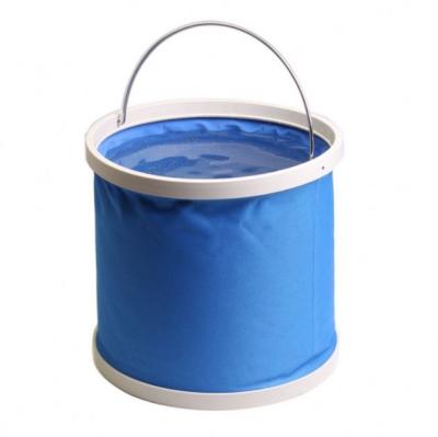 China CB-02 Silicone Bucket Hot Sale 11L Oxford Basket Collapsible Folding Water Bucket for sale