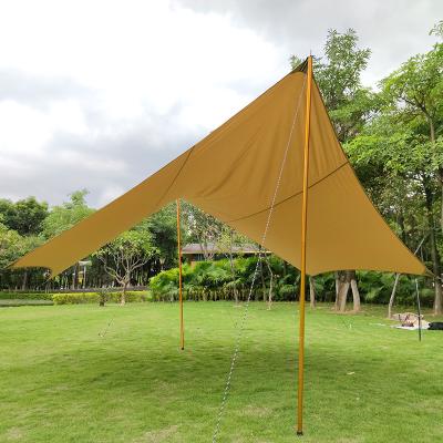 China Outdoor Survival Fly Rain Poly Cotton Tent Camping Sun Tarp Rainfly Outdoor Lightweight Outdoor Gear Shelter Waterproof 3000mm for sale