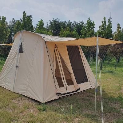 China Cotton 2022 New Family Spring Camping Waterproof Canvas Tents Good Quality Waterproof for sale