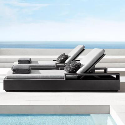 China Modern Design Hotel Restaurant Patio Living Room Outdoor Waterproof Portable Garden Furniture Modern Design Sun Bed Aluminum Beach Sofa for sale