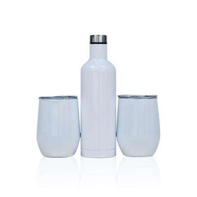 China Viable Homefish OEM Tumbler Gift Set Flask Hermos 500ml Water Coffee Cup Egg Shape Wine Tumbler Gift Set for sale