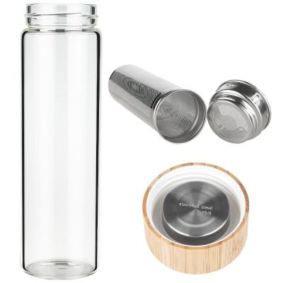 China Homefish Taza De Vidrio Copo Termico 450ML Sustainable Wall Double Wall Glass Tumbler Tea Water Bottle for sale