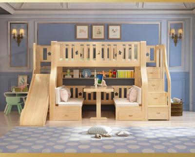 China hypoallergenic wooden bunk bed for kids with slide for sale for sale