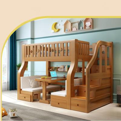 China Modern Bunk Beds Boarding Bunk Bed With Wooden Desk Bunk Beds Kids for sale