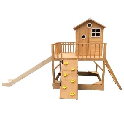 China High Quality Multifunctional Central Park Wooden Outdoor Playground For Children Institut Statistics Kids Slide Outdoor Wooden Outdoor Playground Set for sale