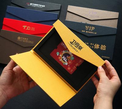 China Handmade Magnetic VIP Logo Gift Voucher Hot Stamping Box with EVA Insert for sale