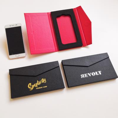 China Recyclable Logo White And Black Iphone Case Retail Packaging Custom Box With EVA Foam for sale