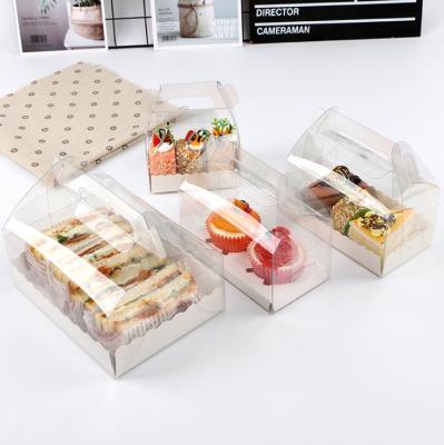 China Recyclable Clear PET Food Packaging Box Plastic Cookie Box With Inserts for sale