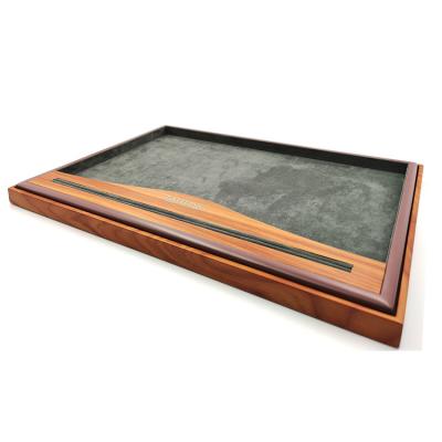 China Special Display Tray Wholesale Charm New Design Plywood Chocolate Watch Packaging Wooden Jewelry Bracelet Display Tray for sale