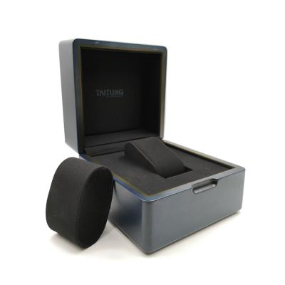 China High quality wooden empty paper piano paint exquisite black wooden watch packaging box for sale