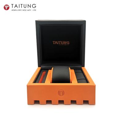 China High Package Box Popular Good Quality Paper Leatherette With Simple Wooden Box MDF Watch Display Custom Watch Box for sale