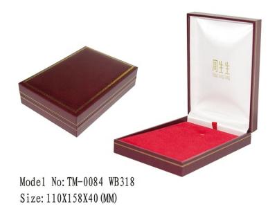 China jewelry & 2020 puJewelry cosmetic best quality manufacturer new product pu jewelry rectangular leather pendant necklace wooden ring packaging for sale