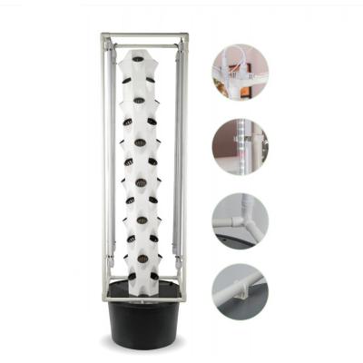 중국 32 48 64 Holes Vertical Indoor Pineapple Tower Hydroponic Growing System 30L 8 12 16 Layer 판매용