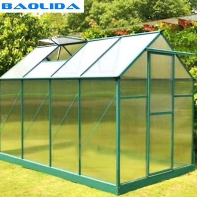 China Tienda de aluminio pequeño Mini Frame Polycarbonate Sheet Commercial del invernadero del metal en venta