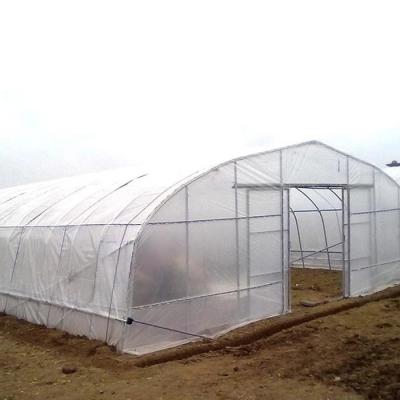 China UV Resistant Single Span 200 Micron Plastic Film Polyethylene Film Greenhouse for sale