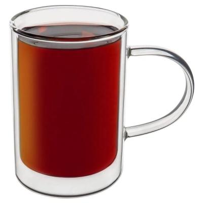 China Borosilicate Glass Double Wall Insulated Handmade Beer Steins with Handle CnGlass Cup for sale