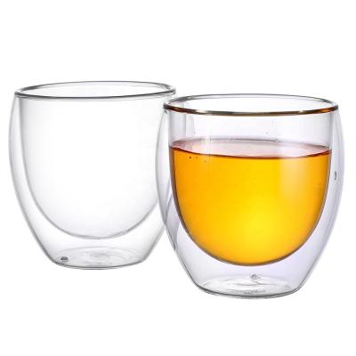 China Modern Design Style CnGlass Clear Milk Tea Cup Glass Coffee Espresso Cups Customised for sale