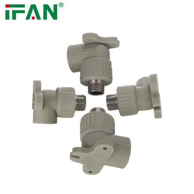 China Pipe Lines Connect IFAN Hot Sale Gray Color PPR Plumbing Fitting PPR Pipe Connect Seated Elbow PPR Pipe Fittings for sale