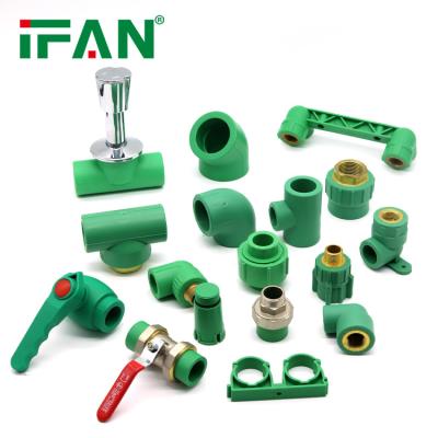 China Cooling System Raw Material New Size 20-110mm Ppr Pipe Fittings Connection Elbow PPR Pipe Fittings IFAN Korea for sale