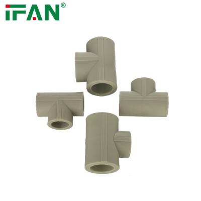 China Pipe Lines Connect IFAN China Factory Low Price Gray PPR Pipe Fittings TEE 20 - 110MM PN25 Customized PPR Fittings for sale