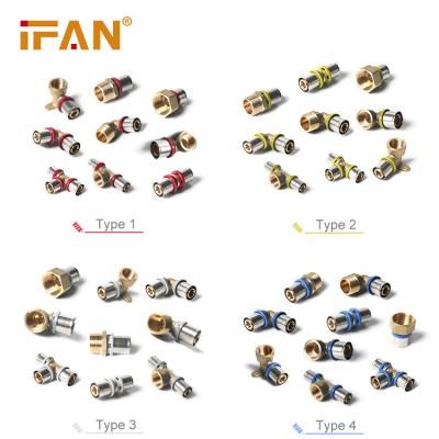 China Hot Sale In 2023 IFAN Water Supply PEX Pipe Brass Fitting PN25 32mm Elbow Equal PEX Press Fitting for sale