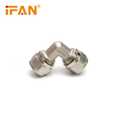 China Pipe Lines Connect IFANPLUS High Quality Pipe Compression PEX Brass Fittings Fit Equal Elbow for sale