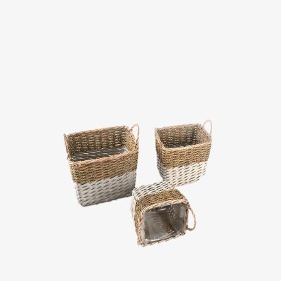 China Viable Handmade Outdoor Set Willow Wicker Picnic Basket Storage Straw Wicker Picnic Baskets for sale