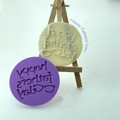 China Happy Father's Day Disposable Fondant Stamper or Cookie Stamp, Father's Day Embossing Stamp for sale